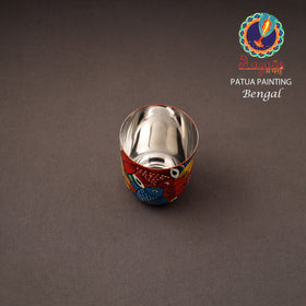 Bengal Patua Handpainted Stainless Steel Glass 03