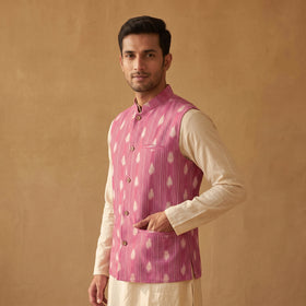 Pochampally Ikat Cotton Men Nehru Jacket 07