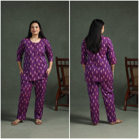 Pochampally Ikat Cotton Night Suit Set for Women 07