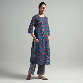 Pipad Kurta with Palazzo & Dupatta Set
