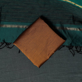 Pochampally Ikat Silk Cotton Kurta,Bottom & Dupatta Unstitched Dress Material Suit Set 02