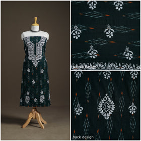Lucknowi Chikankari Hand Embroidered Cotton Unstitched Kurta Material (2.5M) 06