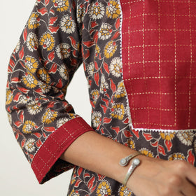  Straight Cotton Kalamkari Kurta for Women 