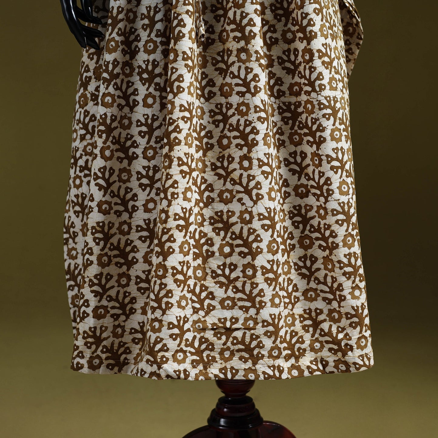 Hand batik cotton long kaftan 05 - handcrafted