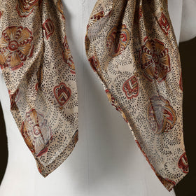 Kalamkari chanderi silk pendant necklace scarf 02
