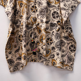 Beige - kalamkari cotton kids kaftan (3-4 years) 86