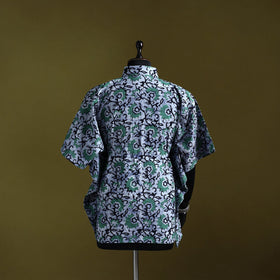 Hand batik cotton short kaftan 14 - handcrafted