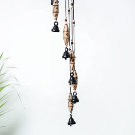  7 Bells - Hand Carved Khamhar Wood Wind Chimes 