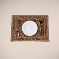 Orange - natural dyed pedana kalamkari cotton table mat 08