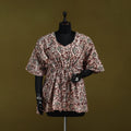 Hand batik cotton short kaftan 37 - handcrafted