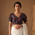 Ajrakh Hand Block Print Modal Silk Readymade Blouse 21