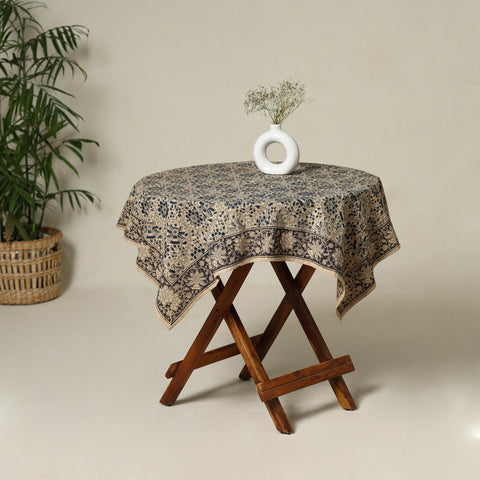 Beige - original pedana kalamkari natural dyed cotton table