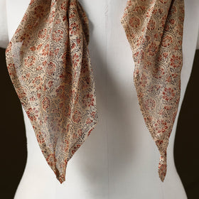 Kalamkari chanderi silk pendant necklace scarf 05