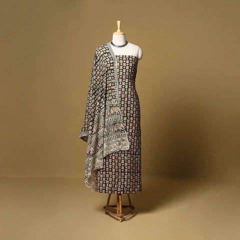 2pc natural dyed cotton unstitched kalamkari dress material