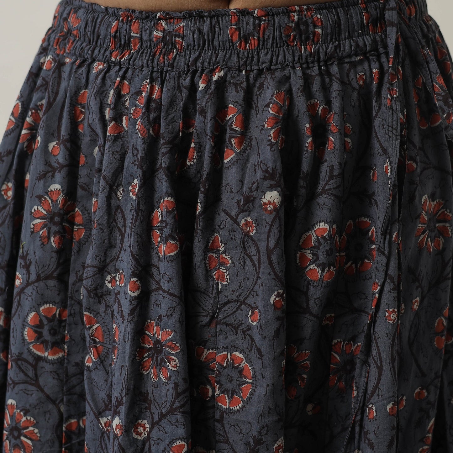 Bagru Block Printed 24 Kali Patchwork Cotton Long Skirt 17 