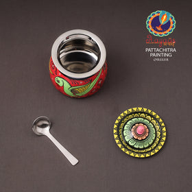 Odisha Pattachitra Handpainted Stainless Steel Ghee Pot 26