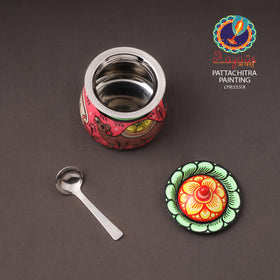 Odisha Pattachitra Handpainted Stainless Steel Ghee Pot 29