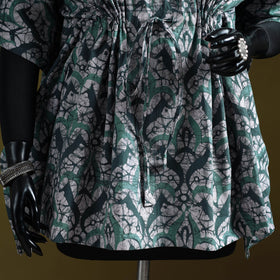 Hand batik cotton short kaftan 10 - handcrafted