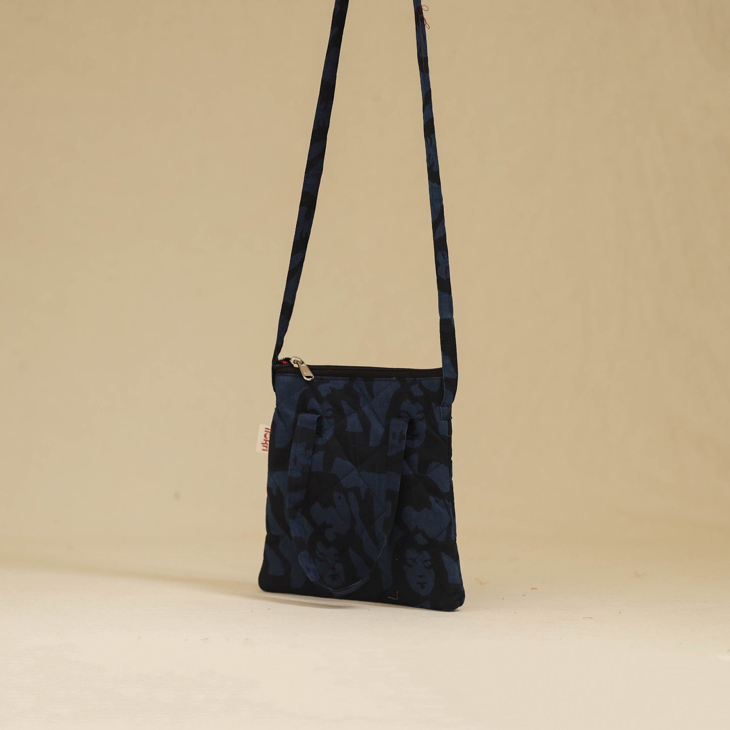 Blue - Handcrafted Quilted Sling Bag 39