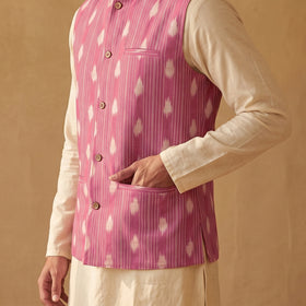 Pochampally Ikat Cotton Men Nehru Jacket 07
