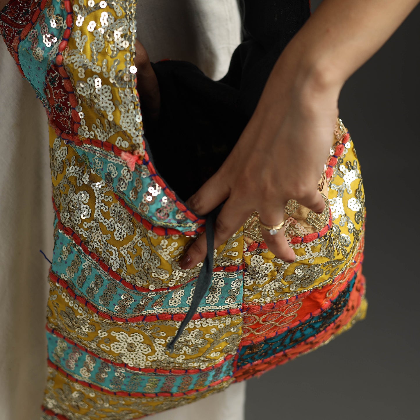 Embroidery Sling Bag