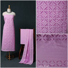 Barmer Applique Cutwork Cotton 3pc Unstitched Dress Material Suit Set 07