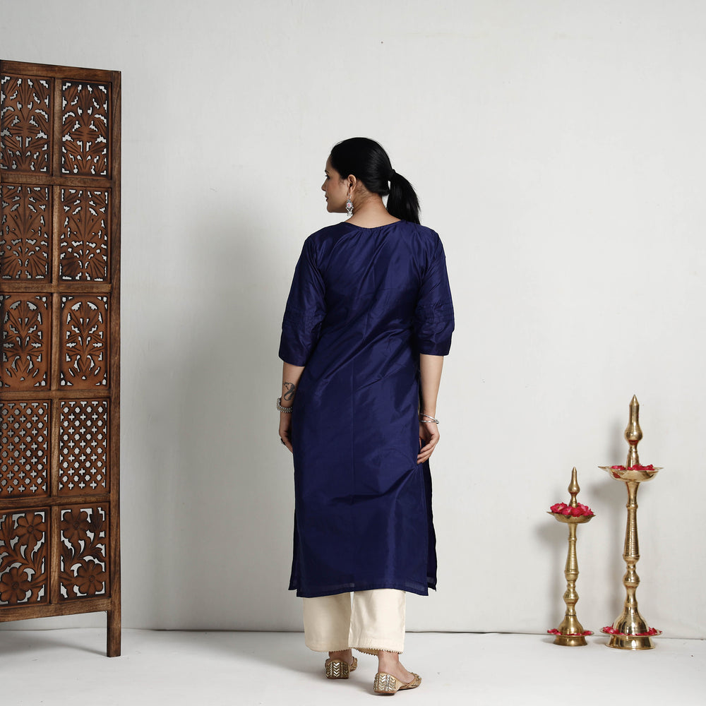 plain silk kurta