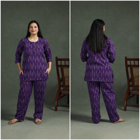 Pochampally Ikat Cotton Night Suit Set for Women 06