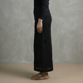 Black - Plain Woven Cotton Lycra Inskirt 03