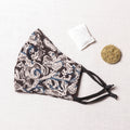  Herb Pocket Sanganeri Block Printed Cotton 3 Layer Snug Fit Face Cover 