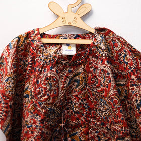 Red - kalamkari cotton kids kaftan (3-4 years) 74