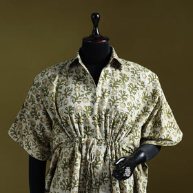 Hand batik cotton short kaftan 16 - handcrafted