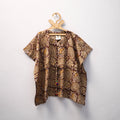 Brown Kalamkari Block Print Cotton Kids Kaftan (3-4 Years)