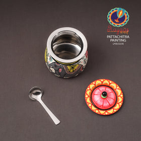 Odisha Pattachitra Handpainted Stainless Steel Ghee Pot 33