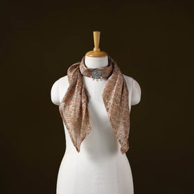 Kalamkari chanderi silk pendant necklace scarf 05