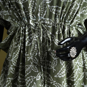 Hand batik cotton short kaftan 19 - handcrafted