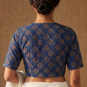 Ajrakh Hand Block Print Modal Silk Readymade Blouse 16