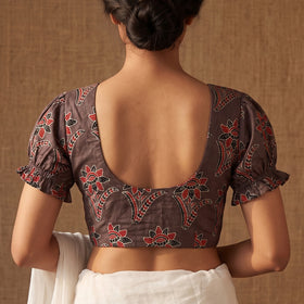 Ajrakh Hand Block Print Modal Silk Readymade Blouse 23
