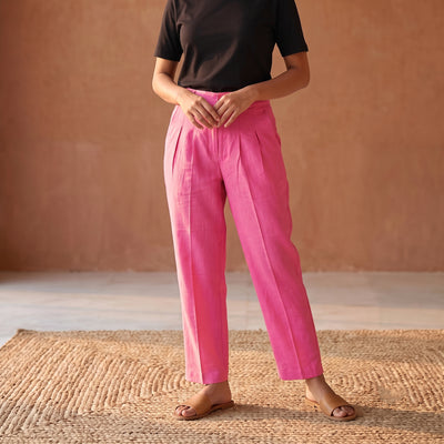 Flex Cotton Elasticated Plain Pant for Women 06