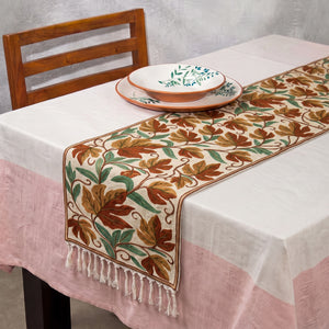 Original Kashmiri Chain Stitch Crewel Hand Embroidery Dining Table Runner (6 x 1 Feet) 31