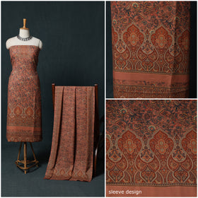 3pc Digital Print Wool Unstitched Dress Material Suit Set 105