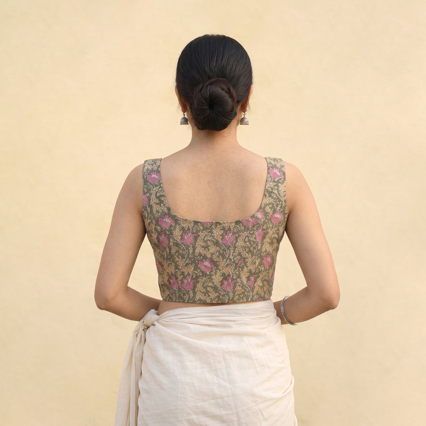 Sanganeri Hand Block Print Cotton Readymade Blouse 17