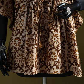 Hand batik cotton short kaftan 20 - handcrafted