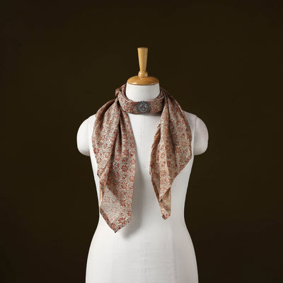 Kalamkari chanderi silk pendant necklace scarf 13