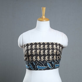Brown - cotton pipad blouse piece 180 - handcrafted