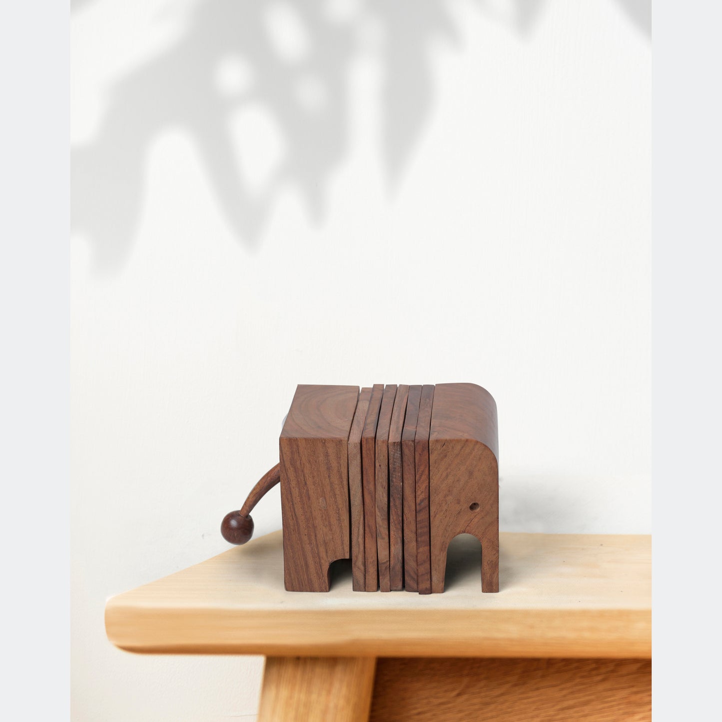 Handcrafted Wooden Elephant Coaster ( Set of 6)