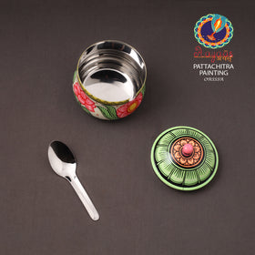 Odisha Pattachitra Handpainted Stainless Steel Ghee Pot 42