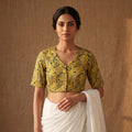 Ajrakh Hand Block Print Modal Silk Readymade Blouse 19