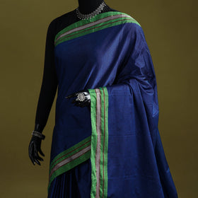 Silk cotton khun saree with ilkal pallu chikki paras border