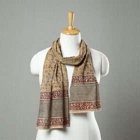 Pedana Block Print Natural Dyed Cotton Kalamkari Stole